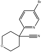 4-(5-BROMOPYRIDIN-2-YL)TETRAHYDRO-2H-PYRAN-4-CARBONITRILE 结构式