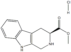 (S)-2,3,4,9-四氢-1H-吡啶并[3,4-B]吲哚-3-羧酸甲酯盐酸盐 结构式