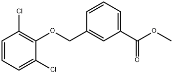 3-((2,6-二氯苯氧基)甲基)苯甲酸甲酯 结构式