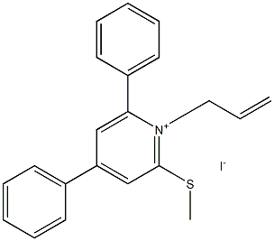 Pyridinium, 2-(methylthio)-4,6-diphenyl-1-(2-propenyl)-, iodide 结构式
