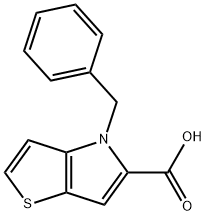 4-benzyl-4H-thieno[3,2-b]pyrrole-5-carboxylic acid 结构式
