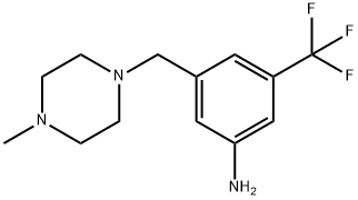 3-[(4-METHYL-1-PIPERAZINYL)METHYL]-5-(TRIFLUOROMETHYL)BENZENAMINE 结构式