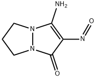 3-氨基-2-亚硝基-6,7-二氢-1H,5H-吡唑并[1,2-A]吡唑-1-酮 结构式