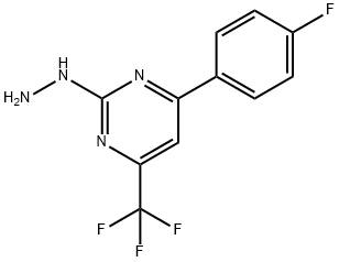 4-(4-氟苯基)-2-肼基-6-(三氟甲基)嘧啶 结构式