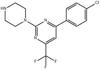 4-(4-氯苯基)-2-(哌嗪-1-基)-6-(三氟甲基)嘧啶 结构式