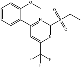 2-(乙基磺酰基)-4-(2-甲氧基苯基)-6-(三氟甲基)嘧啶 结构式