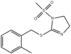 2-[(2-methylphenyl)methylsulfanyl]-1-methylsulfonyl-4,5-dihydroimidazole 结构式