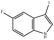 5-氟-3-碘-1H-吲哚 结构式