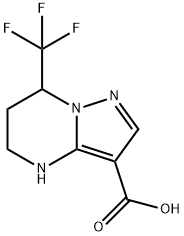 7-(三氟甲基)-4H,5H,6H,7H-吡唑并[1,5-A]嘧啶-3-羧酸 结构式