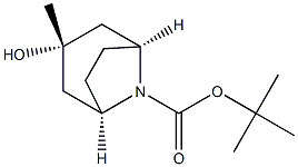 内向-8-BOC-3-羟基-3-甲基-8-氮杂双环[3.2.1]辛烷 结构式