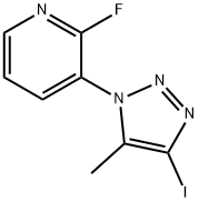 2-氟-3-(4-碘-5-甲基-1H-1,2,3-三唑-1-基)-吡啶 结构式