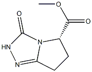 Mehtyl (5S)-3-Oxo-2,5,6,7-tetrahydro-3h-pyrrolo[2,1-c][1,2,4]triazole-5-carboxylic acid 结构式