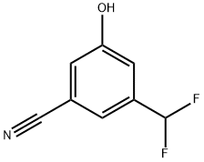 3-(二氟甲基)-5-羟基苯甲腈 结构式