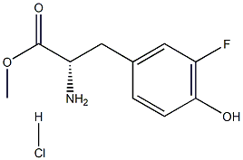 (S)-2-氨基-3-(3-氟-4-羟基苯基)丙酸甲酯盐酸盐 结构式