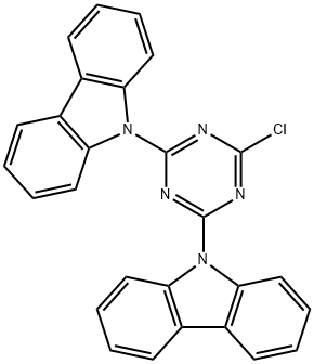 9,9' - (6-氯-1,3,5-三嗪-2,4-二基)双(9H-咔唑) 结构式