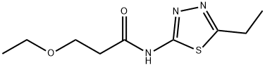 3-ethoxy-N-(5-ethyl-1,3,4-thiadiazol-2-yl)propanamide 结构式