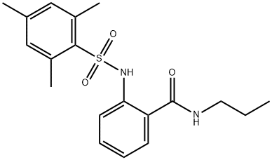 N-propyl-2-{[(2,4,6-trimethylphenyl)sulfonyl]amino}benzamide 结构式