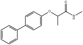 2-(4-biphenylyloxy)-N-methylpropanamide 结构式