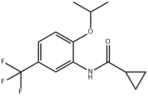 N-[2-propan-2-yloxy-5-(trifluoromethyl)phenyl]cyclopropanecarboxamide 结构式