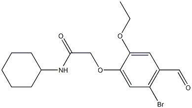 2-(5-溴-2-乙氧基-4-甲酰基苯氧基)-N-环己基乙酰胺 结构式