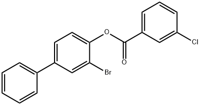 3-bromo-4-biphenylyl 3-chlorobenzoate 结构式