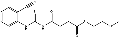 2-methoxyethyl 4-({[(2-cyanophenyl)amino]carbonothioyl}amino)-4-oxobutanoate 结构式