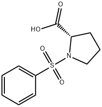 (2S)-1-(苯磺酰基)吡咯烷-2-羧酸 结构式