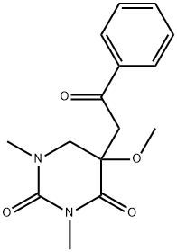 2,4(1H,3H)-Pyrimidinedione,dihydro-5-methoxy-1,3-dimethyl-5-(2-oxo-2-phenylethyl)- 结构式