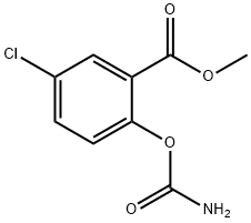 2-氨基甲酰氧基-5-氯苯甲酸甲酯	 结构式