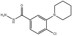 4-chloro-3-piperidin-1-ylbenzohydrazide 结构式