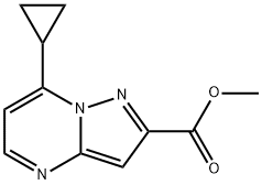 7-环丙基吡唑并[1,5-A]嘧啶-2-羧酸甲酯 结构式