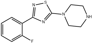 1-[3-(2-fluorophenyl)-1,2,4-thiadiazol-5-yl]piperazine 结构式
