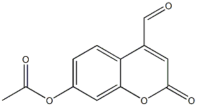 4-甲酰基-2-氧代-2H-铬烯-7-乙酸酯 结构式