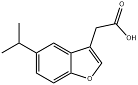 (5-Isopropyl-1-benzofuran-3-yl)acetic acid 结构式