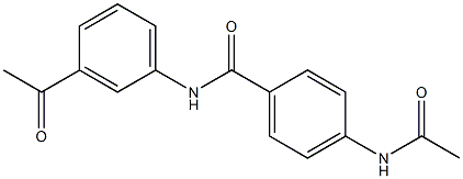 4-acetamido-N-(3-acetylphenyl)benzamide 结构式