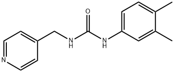 1-(3,4-dimethylphenyl)-3-(pyridin-4-ylmethyl)urea 结构式