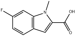 6-氟-1-甲基-1H-吲哚-2-羧酸 结构式
