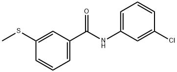 Benzamide, N-(3-chlorophenyl)-3-(methylthio)- 结构式