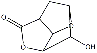 3-Hydroxytetrahydro-2,6-methanofuro(3,2-b)furan-5(2H)-one 结构式