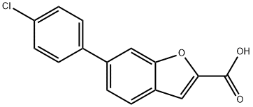 6-(4-chlorophenyl)benzofuran-2-carboxylic acid 结构式