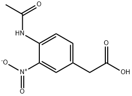 2-(4-ACETAMIDO-3-NITROPHENYL)ACETIC ACID 结构式