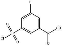 3-(氯磺酰)-5-氟苯甲酸 结构式