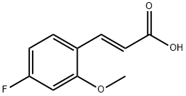 (E)-3-(4-氟-2-甲氧基苯基)丙烯酸 结构式