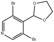 3,5-二溴-4-(1,3-二氧戊环-2-基)吡啶 结构式