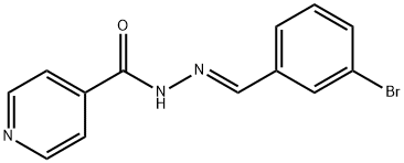 N'-[(E)-(3-bromophenyl)methylidene]pyridine-4-carbohydrazide 结构式