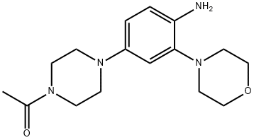 1-[4-(4-amino-3-morpholin-4-ylphenyl)piperazin-1-yl]ethanone 结构式