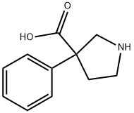 3-Phenyl-pyrrolidine-3-carboxylic acid 结构式