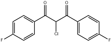 2-氯-1,3-双(4-氟苯基)丙烷-1,3-二酮 结构式