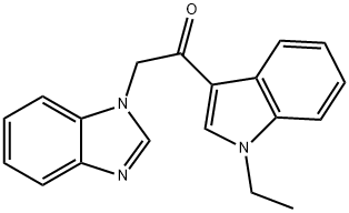 2-(1H-苯并[D]咪唑-1-基)-1-(1-乙基-1H-吲哚-3-基)乙酮 结构式