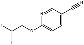 6-(2,2-difluoroethoxy)pyridine-3-carbonitrile 结构式